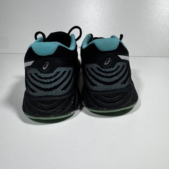 Asics fuzeX Lyte Running Shoes Sneakers Black Teal 7 38 W Athletic Workout Gym - Picture 4 of 9